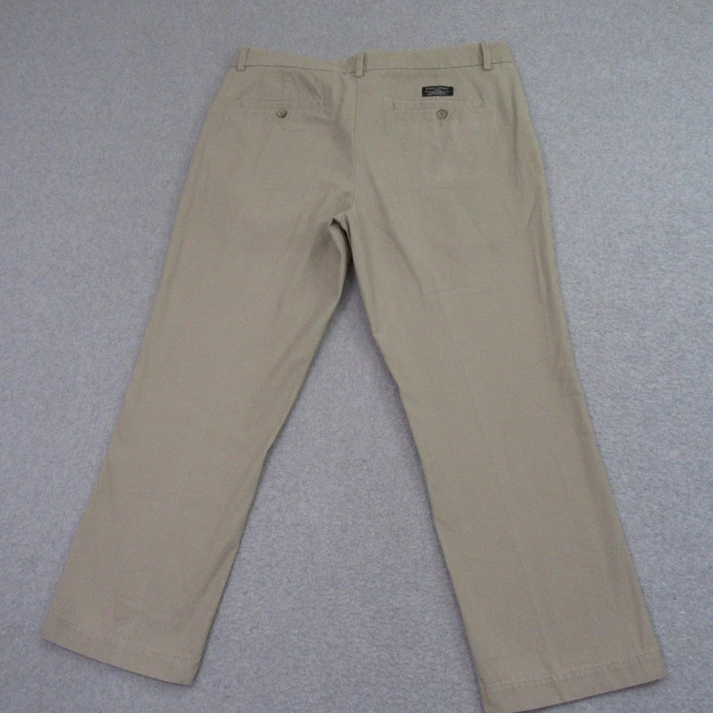 Banana Republic Mens Aiden Chino Pants 34 x 26 Beige Flat Front Pocket‎